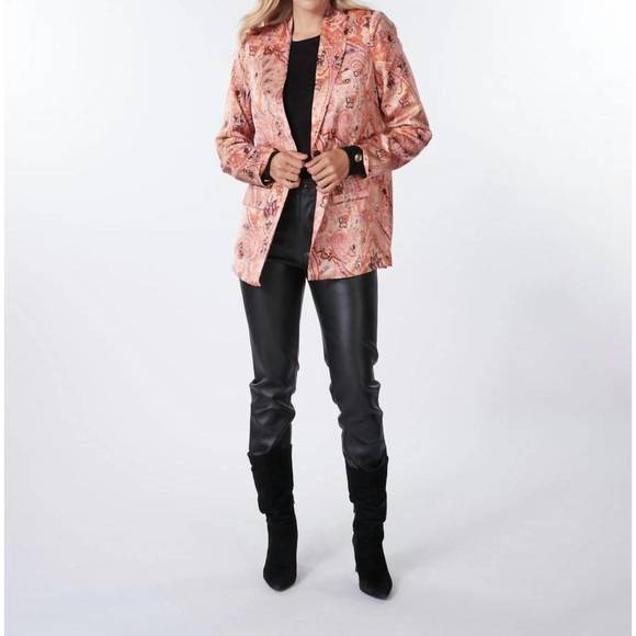 NEW ESQUALO expression print blazer in multicolor/paisley print - Picture 2 of 5